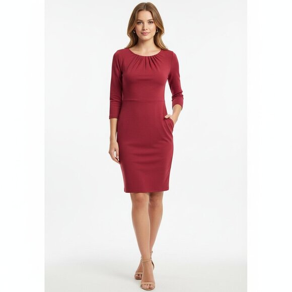 Trina Turk cranberry red dress size 4 - Picture 1 of 5